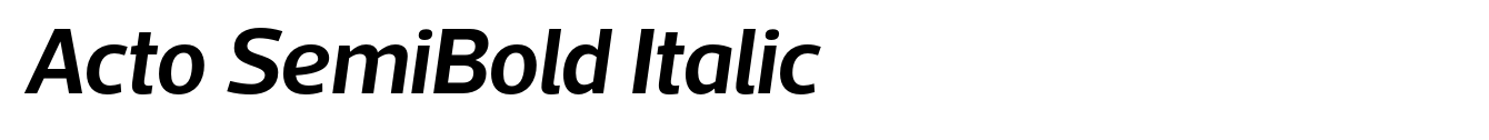 Acto SemiBold Italic image